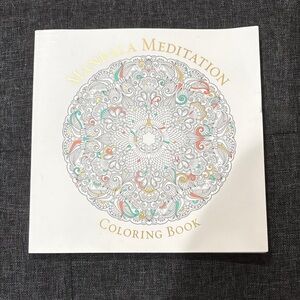 Mandala Meditation Coloring Book - Gold and White